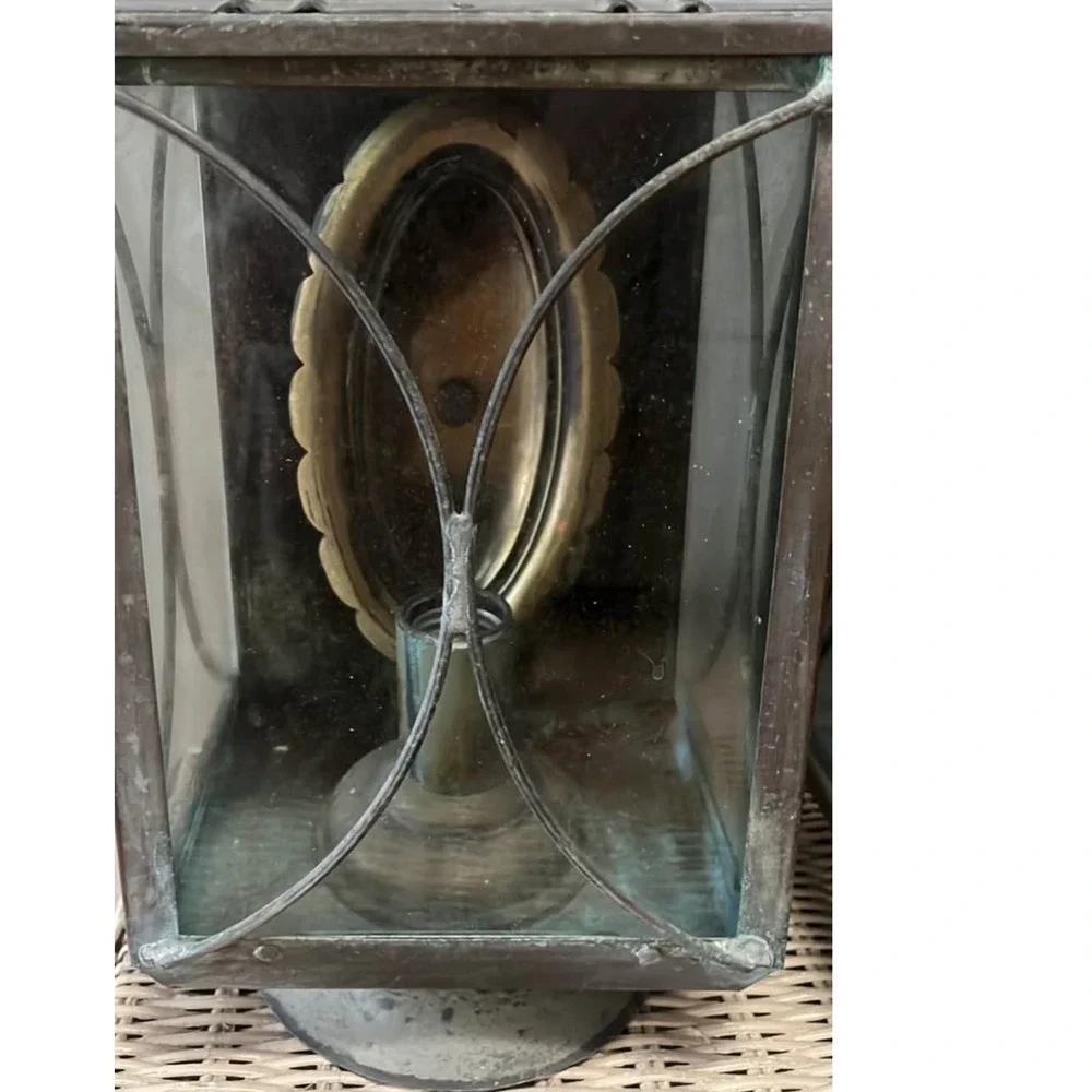 Colonial Revival Lantern 80s pair wall or Table top